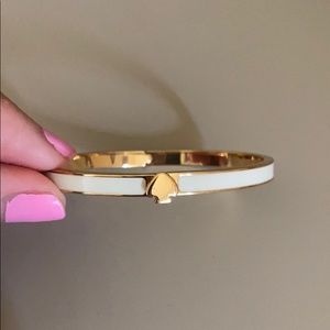 Kate Spade white enamel clip bracelet